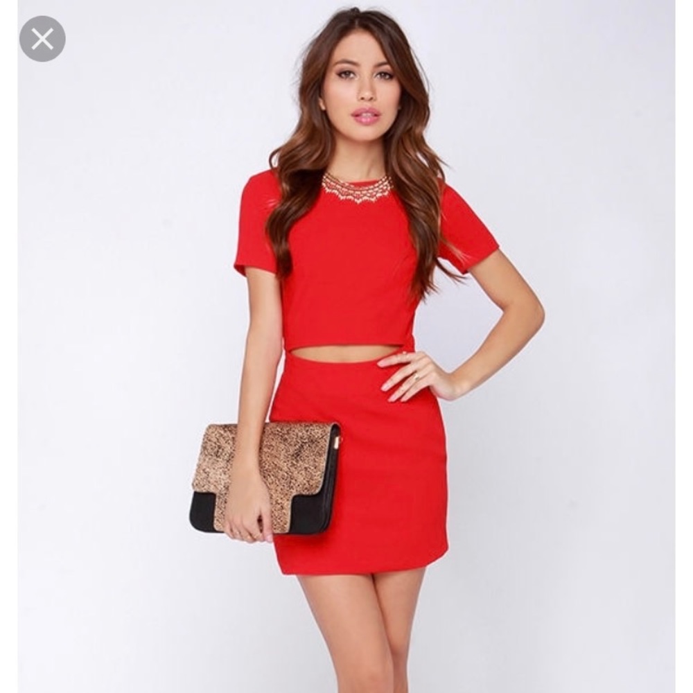 Lulu's Vixen a Moment Dress in Red